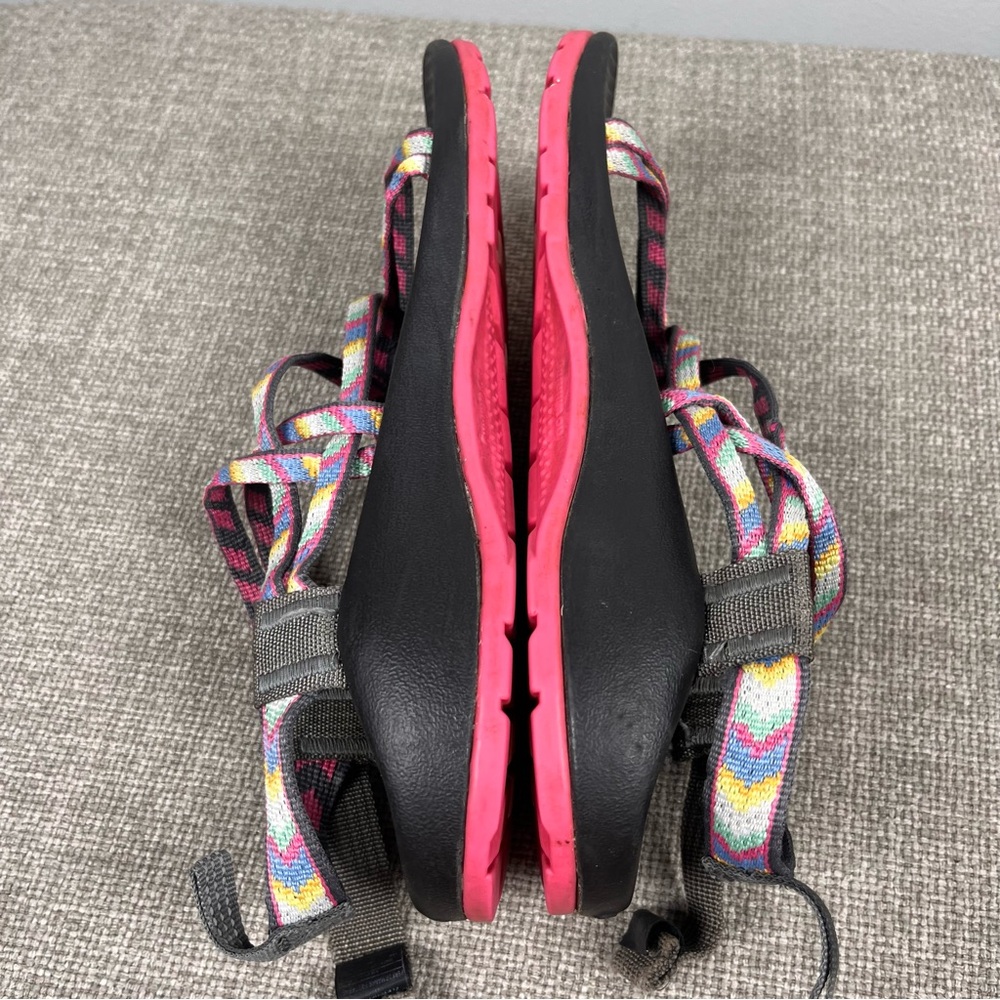 Chaco ZX1 Eco Tread Hiking Outdoor Pink Yellow Sandal Shoe Size 4 - Picture 7 of 11